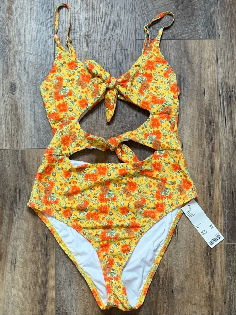 NWT Urban Outfitters Floral Bow Tie Bikini, Size Medium